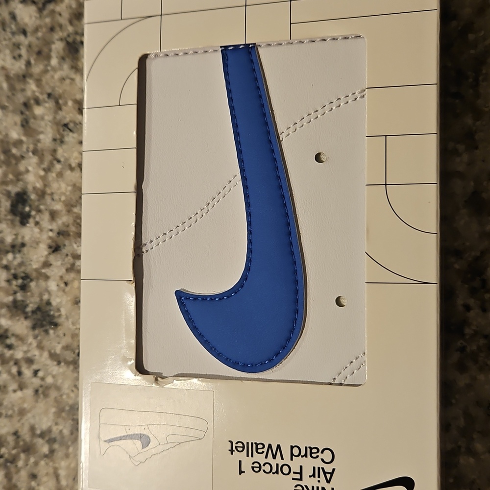 Nike Card Wallet with Blue Nike Check